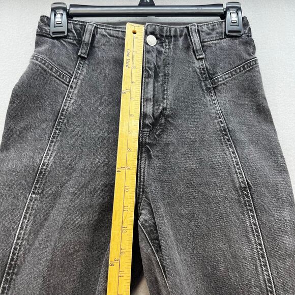 We The Free Jeans Women's 26 (2) Black Ultra Flare Wide Leg Boho Preppy Witchy - Picture 11 of 13